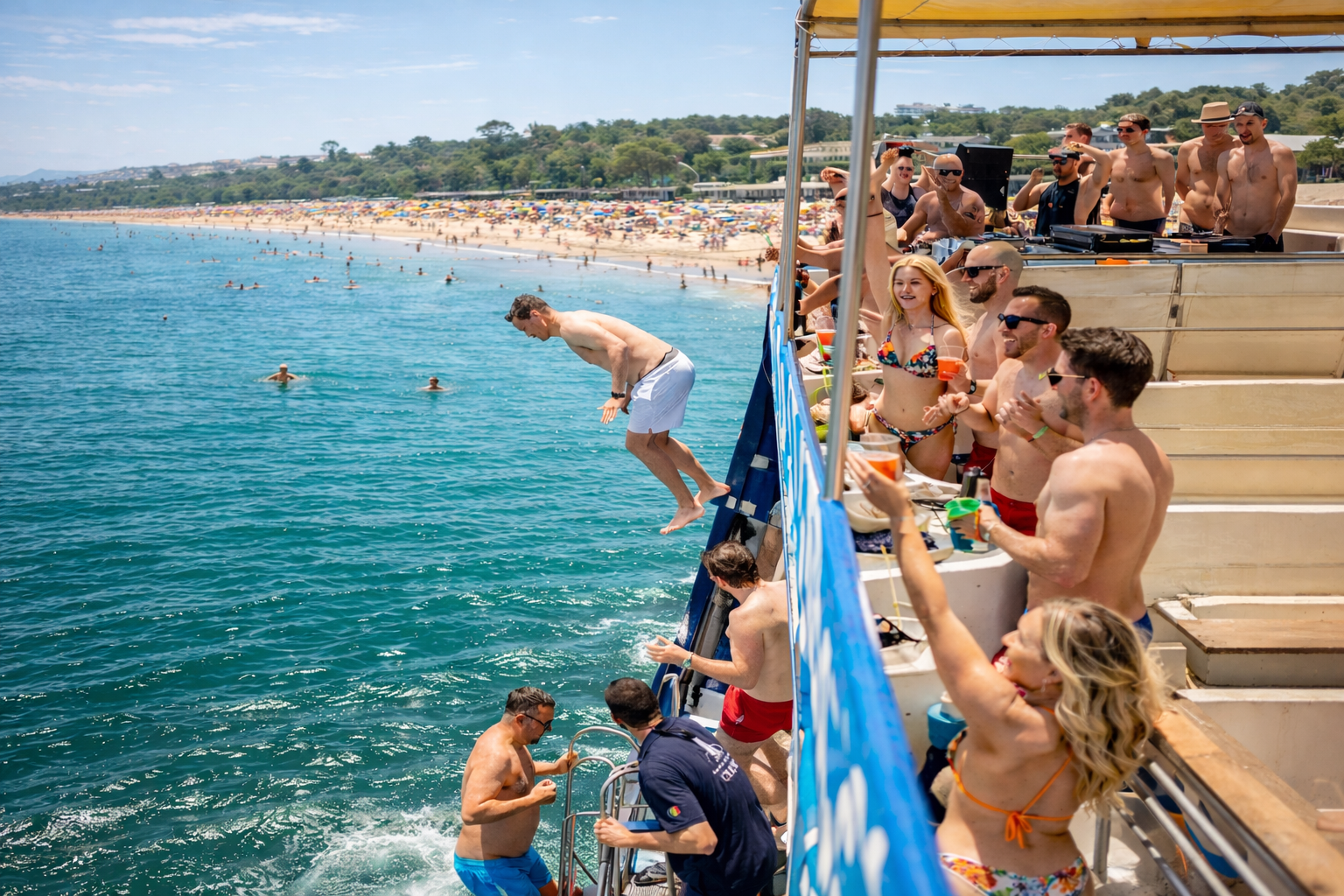 Lisbon Sunset Boat Party: River Beach, DJ & Open Bar