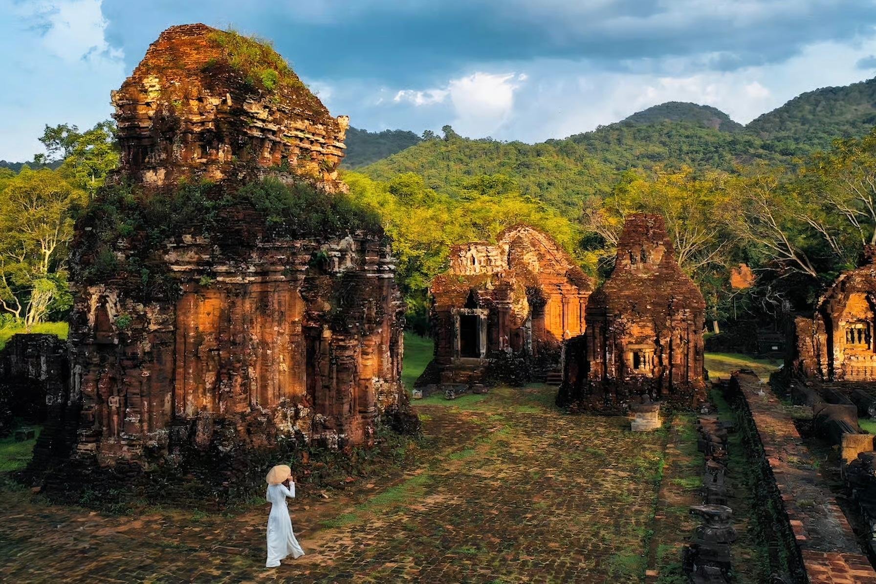 My Son Sanctuary at Dawn with Champa Cuisine