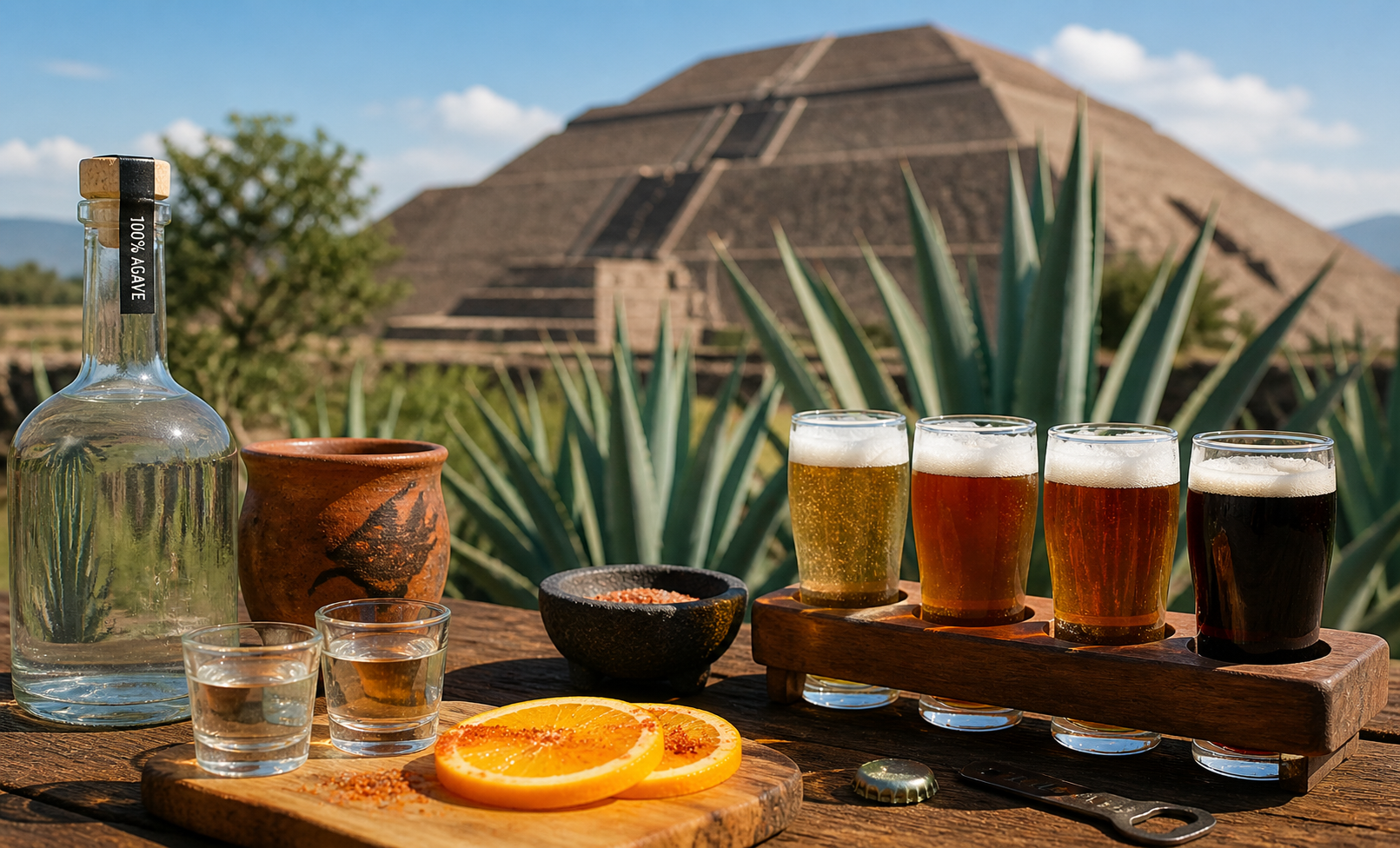Teotihuacan Pyramids, Breakfast & Drinks Day Tour from Mexico City