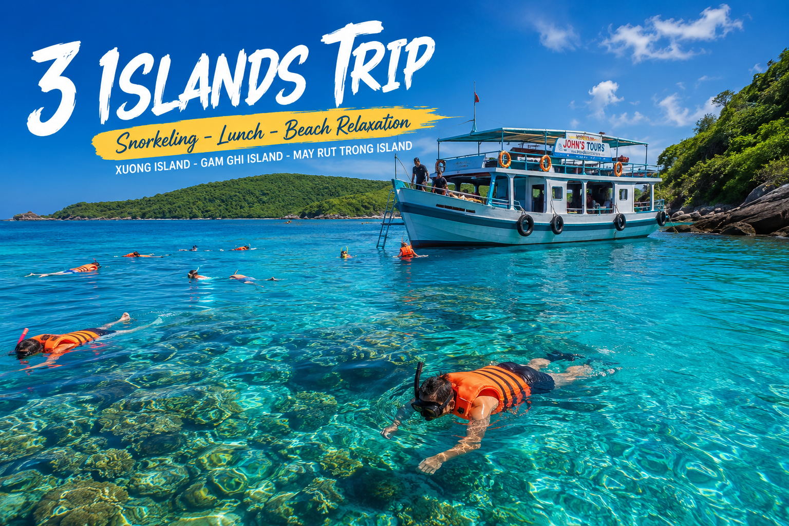 Phu Quoc 3-Island Snorkeling Adventure with Lunch