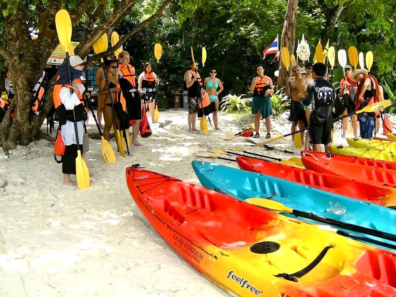 Krabi Hong Island Longtail Boat, Kayak & Snorkel Day Trip with Buffet Lunch