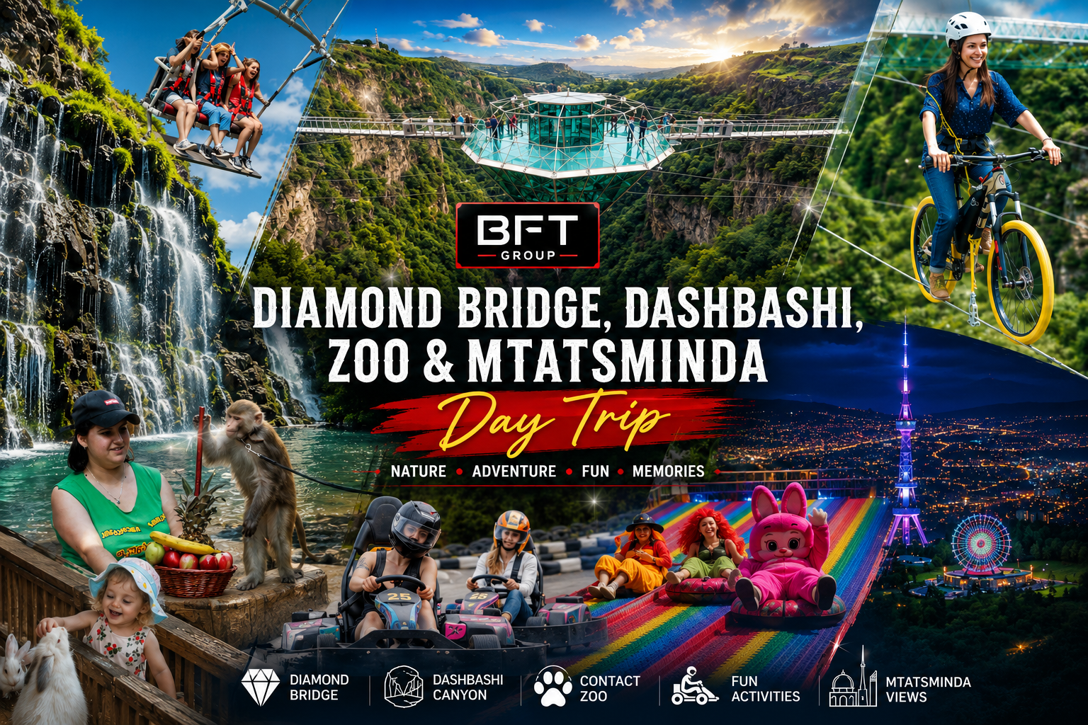 Diamond Bridge & Dashbashi Canyon Adventure with Mtatsminda Views
