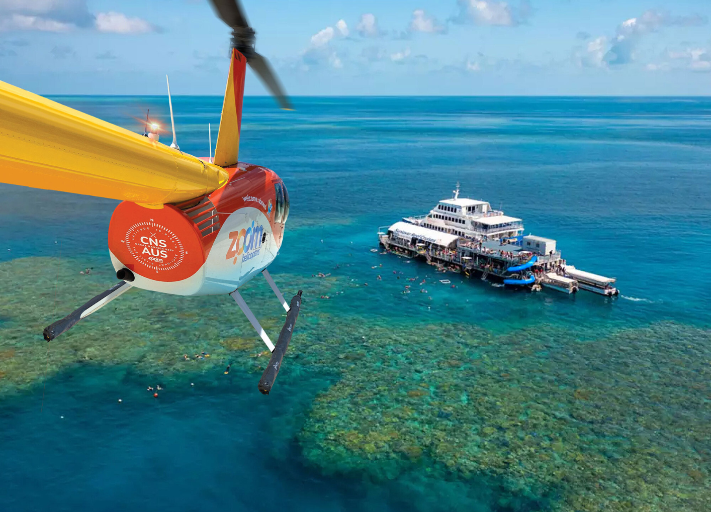 Great Barrier Reef Helicopter & Pontoon Adventure