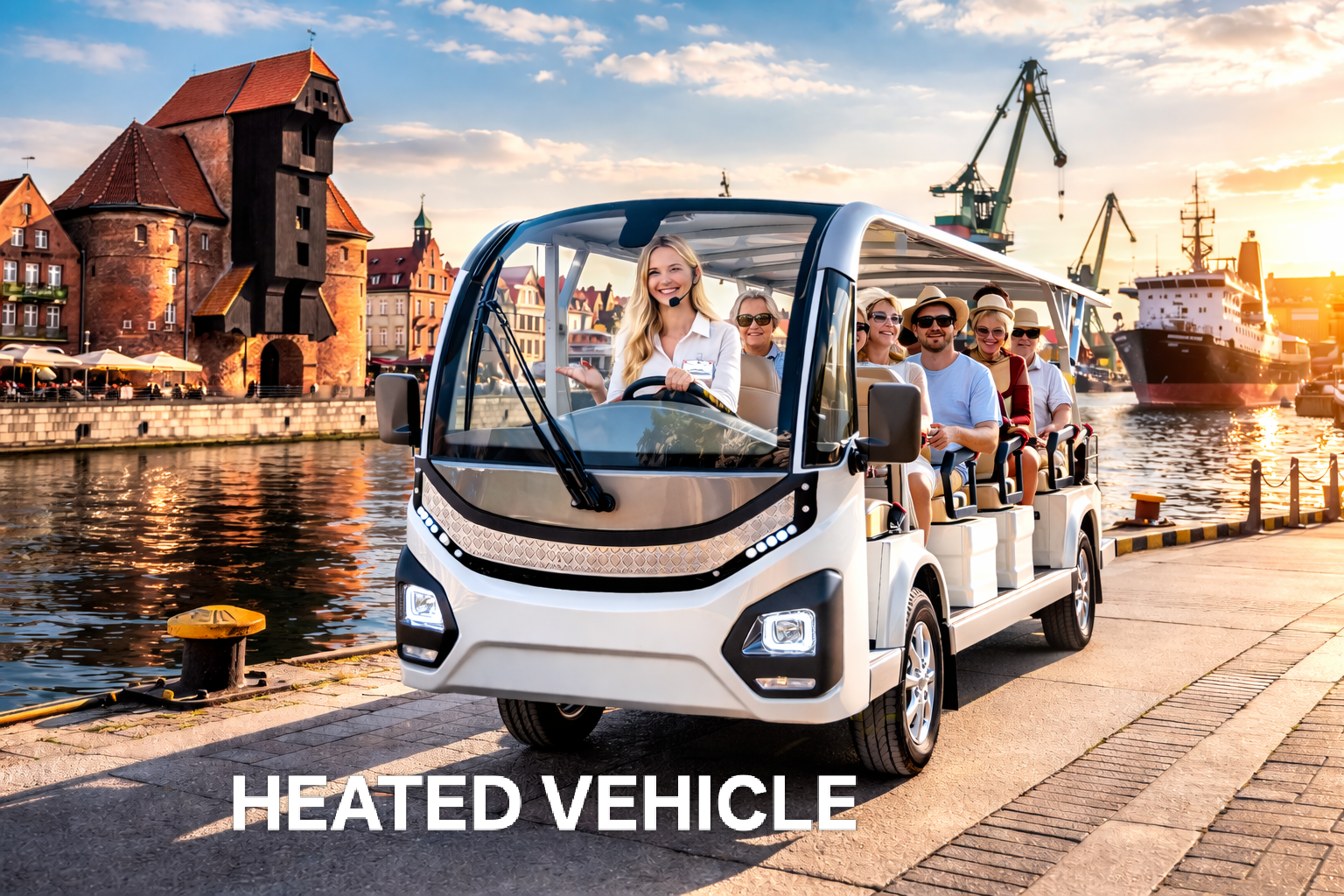 Gdansk Electric Golf Cart City Tour with Local Guide