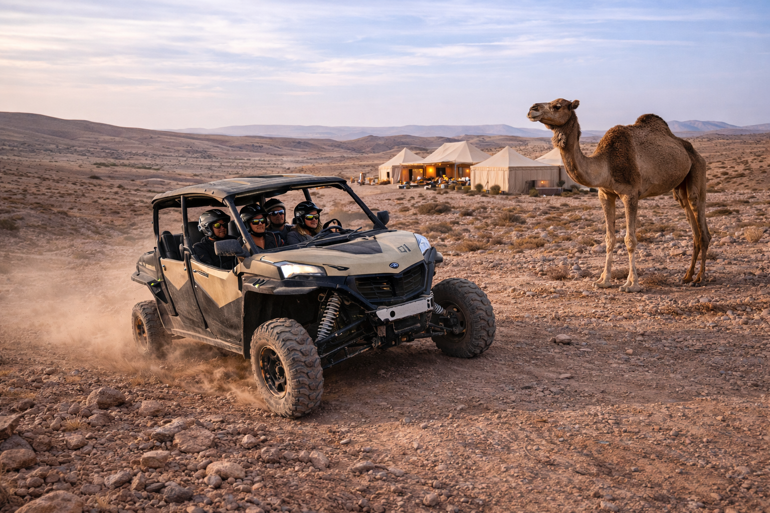 Agafay Desert 4-Seater Buggy Adventure with Optional Pool & Lunch