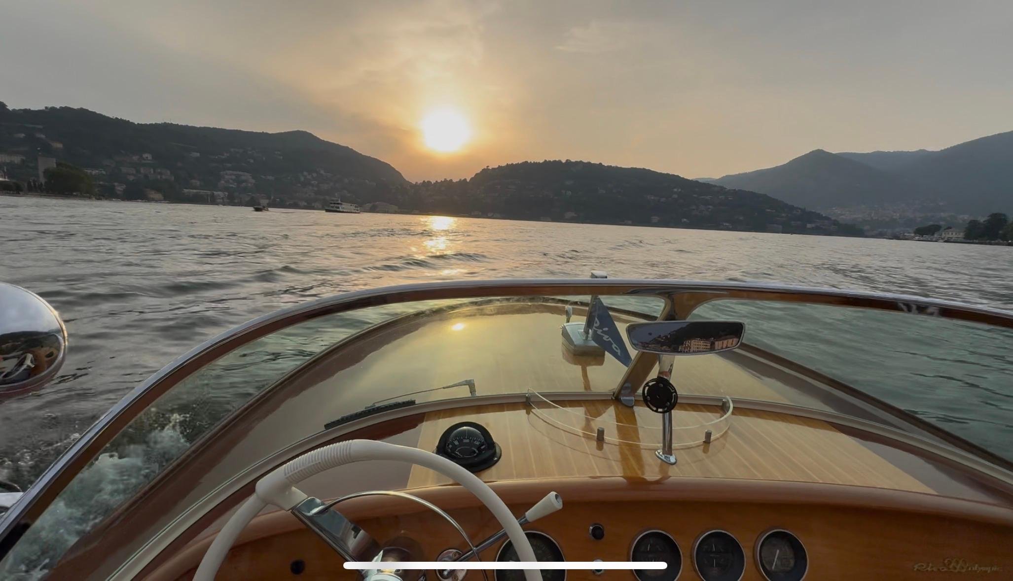 Lake Como Sunset Cruise on Vintage Wooden Boat