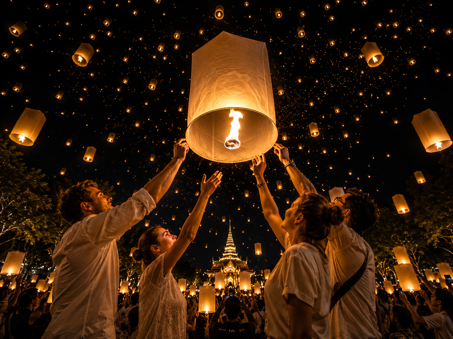 Sky of Wishes Lantern Festival at Yi Peng Chiang Mai