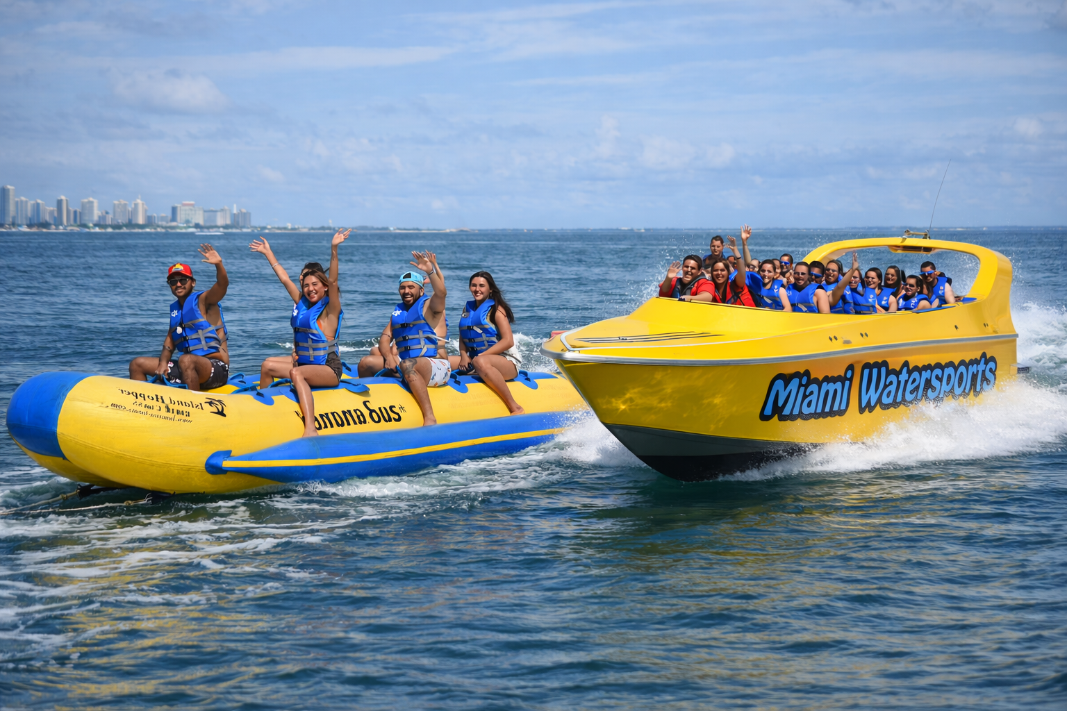 Miami Speedboat & Banana Tube Adventure