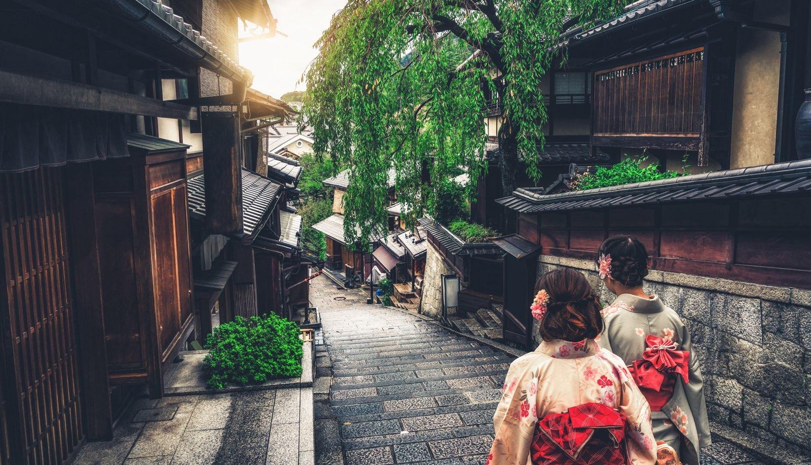 Gion Corner Kyoto - evening streets and teahouse district around the theatre — image 25