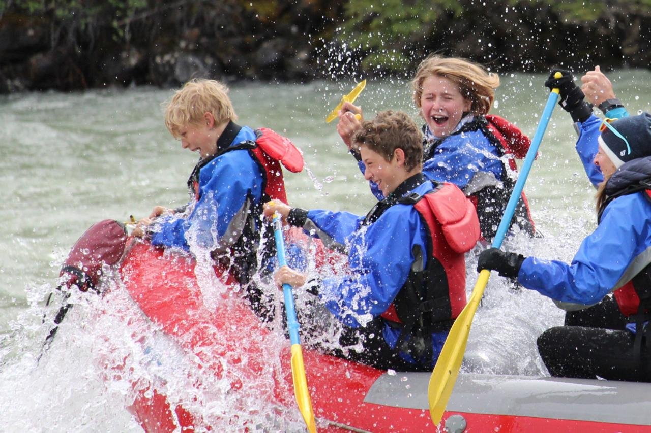 Jasper National Park Family Rafting on the Athabasca River