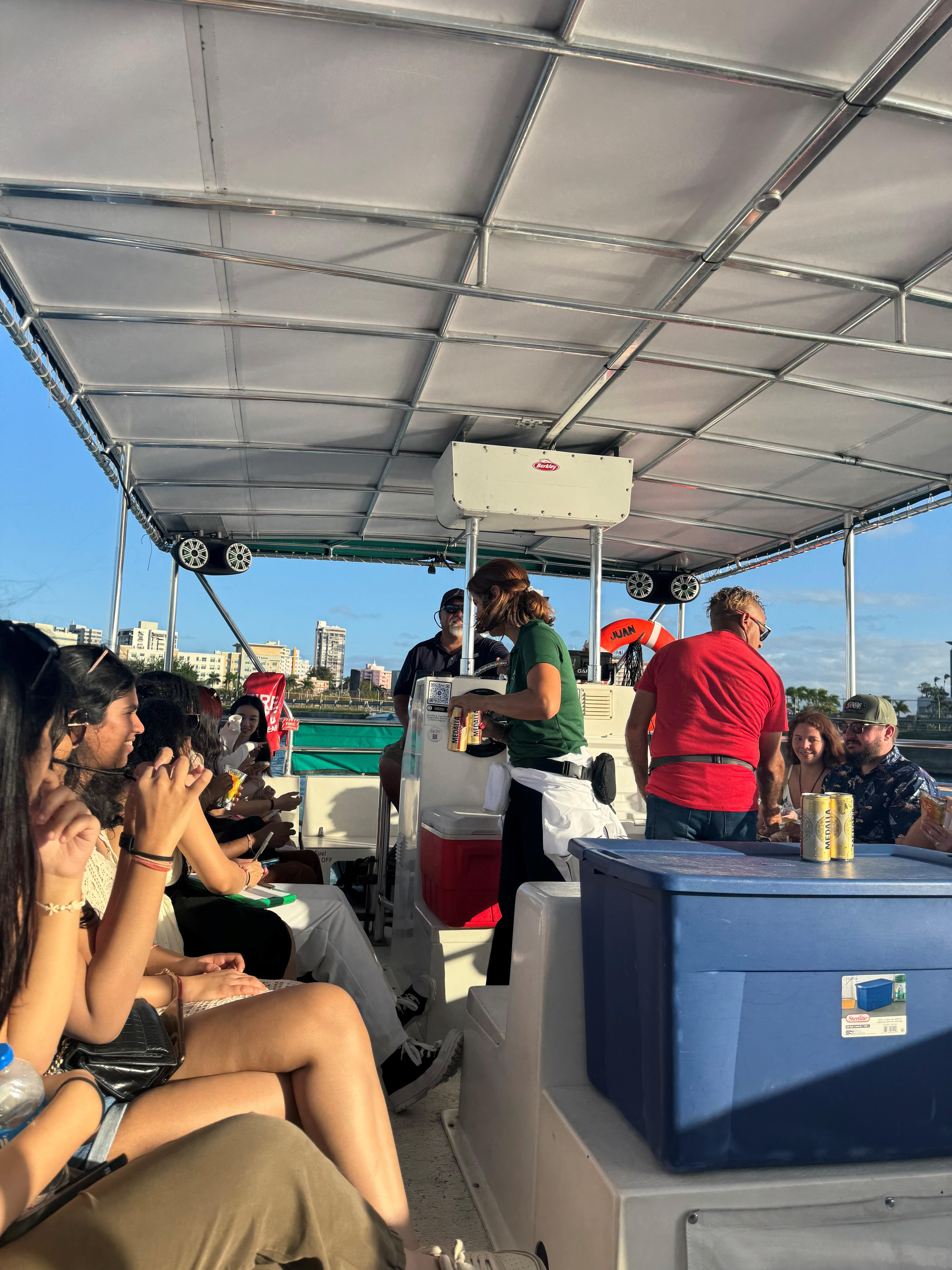 Old San Juan Sunset Pontoon Cruise with Drinks