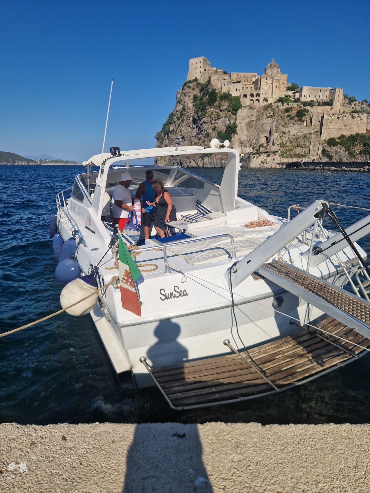 From Ischia: Capri Boat Cruise with Swimming & Seafood Lunch