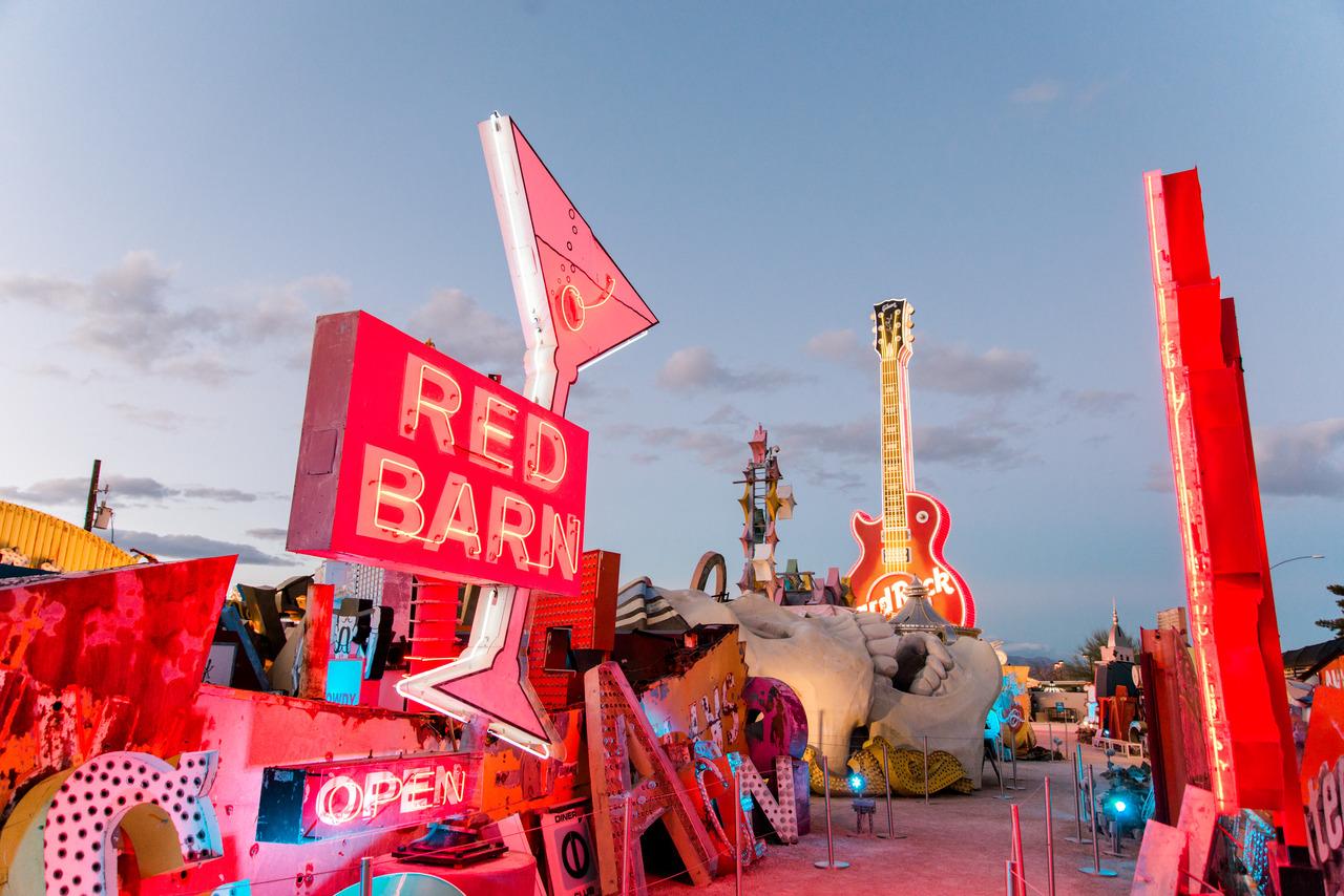 Aften Neon Museum & Las Vegas Strip bus-eventyr