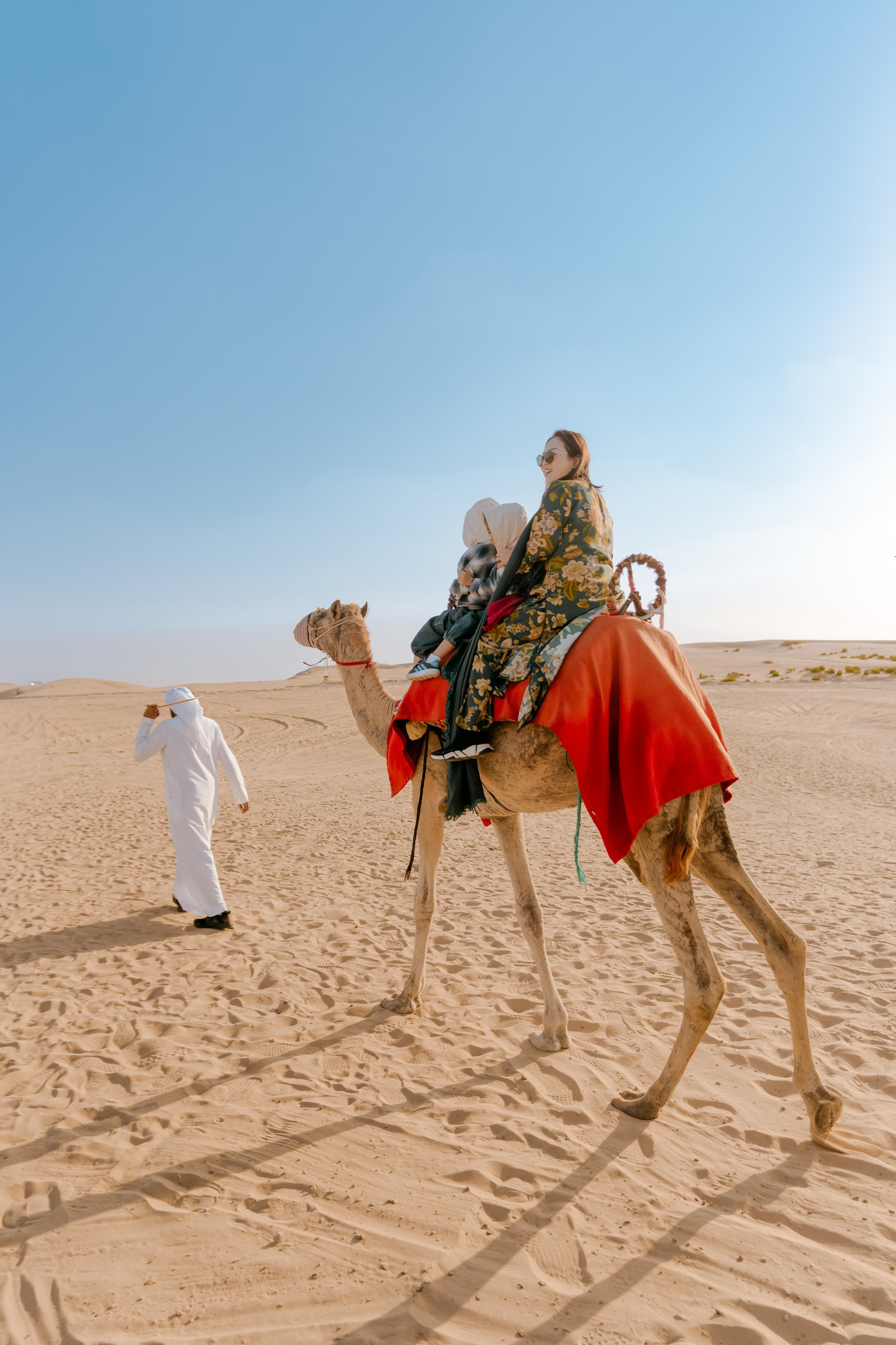 Abu Dhabi Sunrise Camel & Dune Bashing Desert Safari with Breakfast