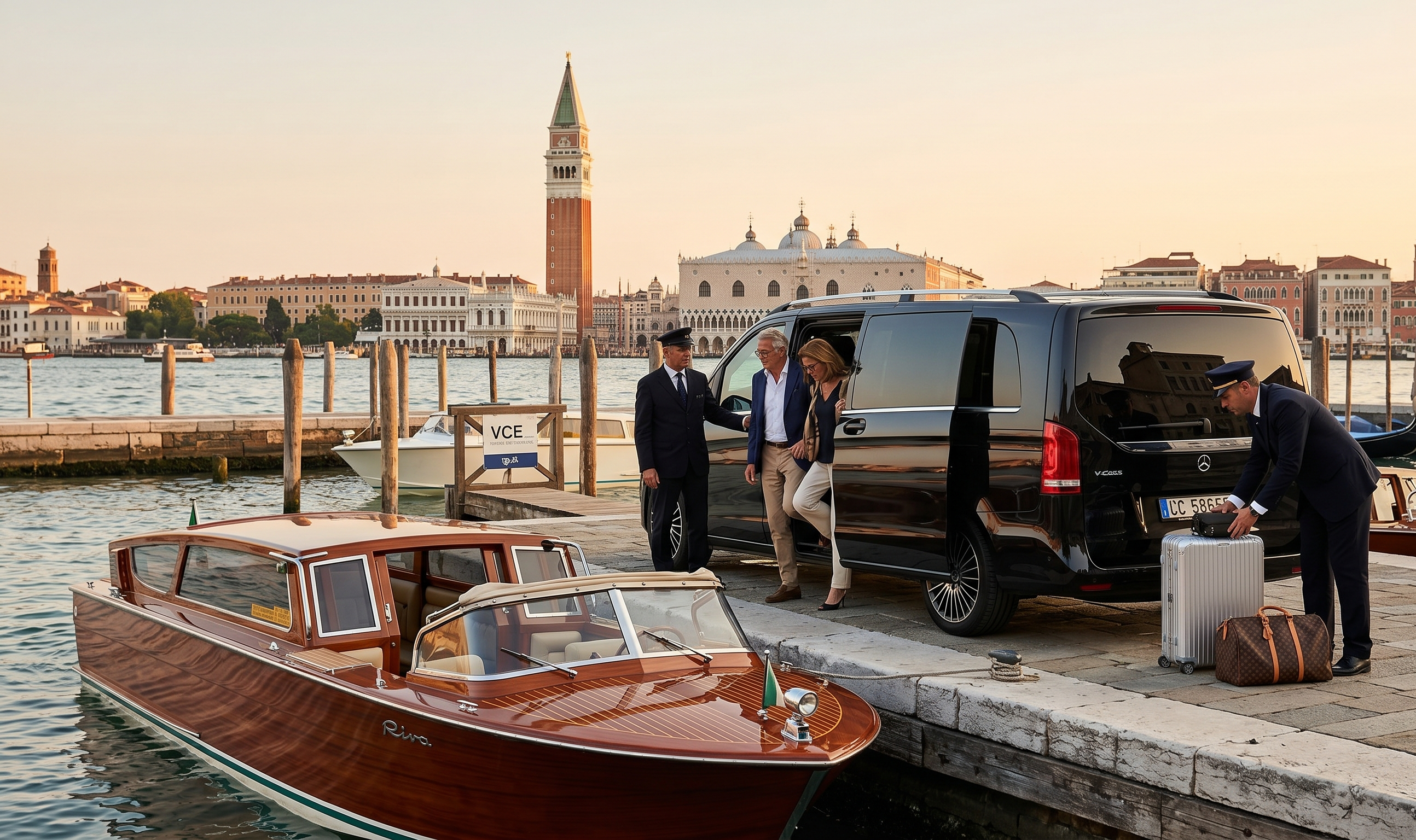 Venice Airport (VCE) Private Transfer with Water Taxi to City
