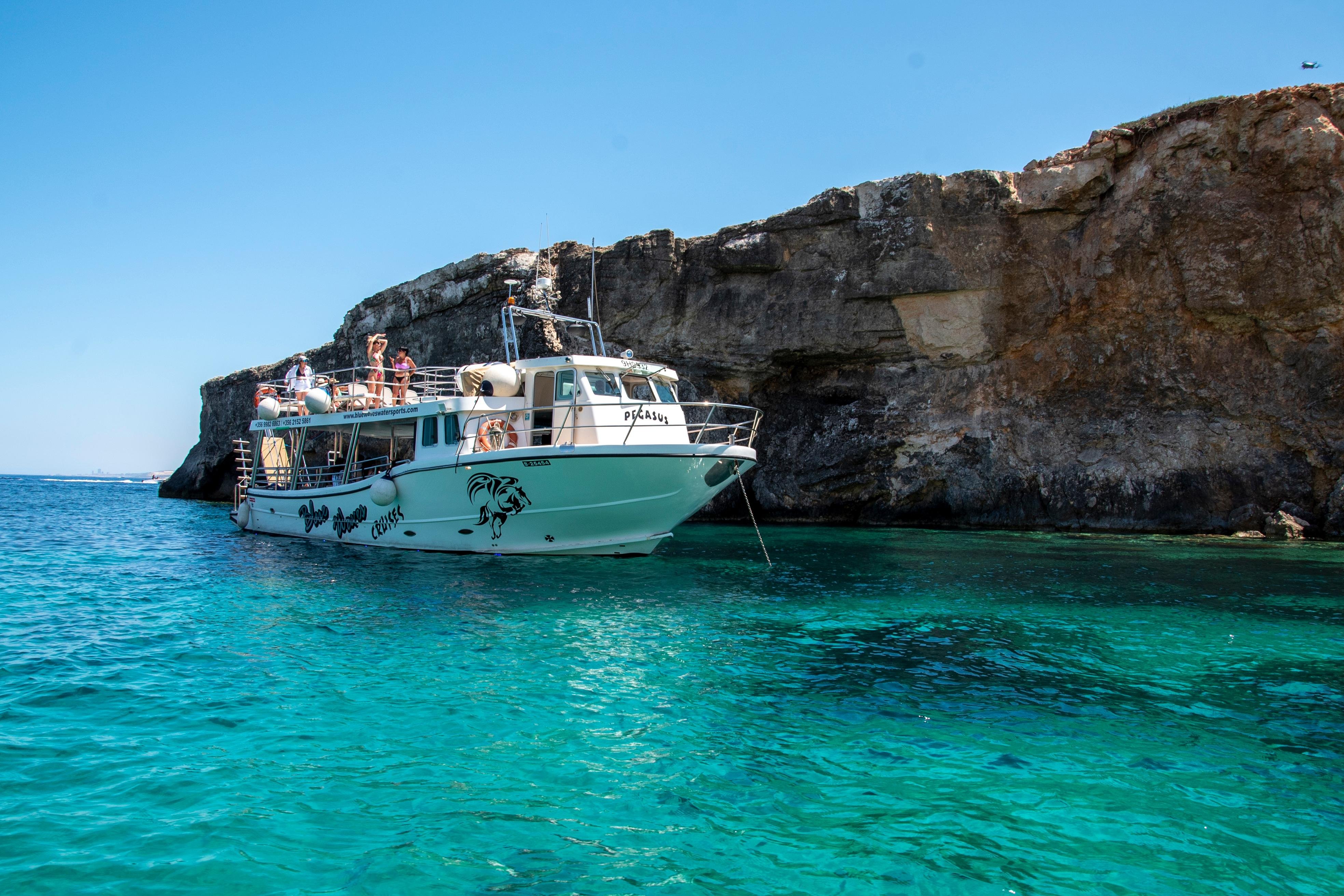 Comino 3-Bay Cruise: Blue Lagoon, Crystal Lagoon & Halfa Rock