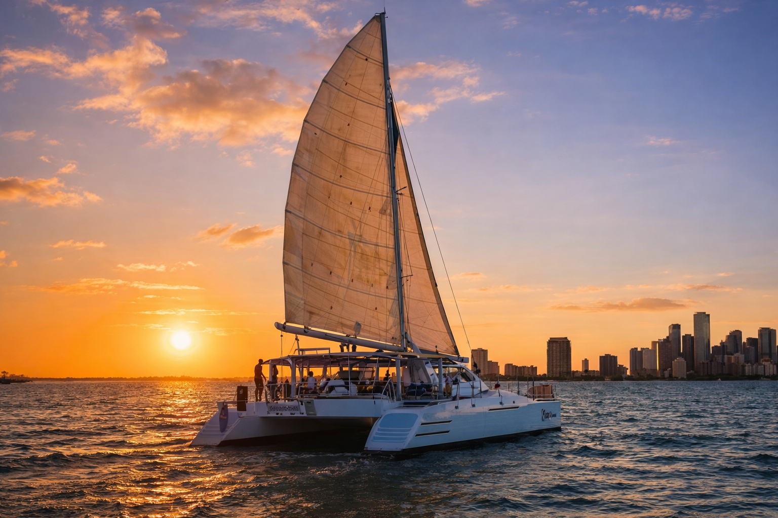 Miami Golden Hour Catamaran Cruise & Open Bar