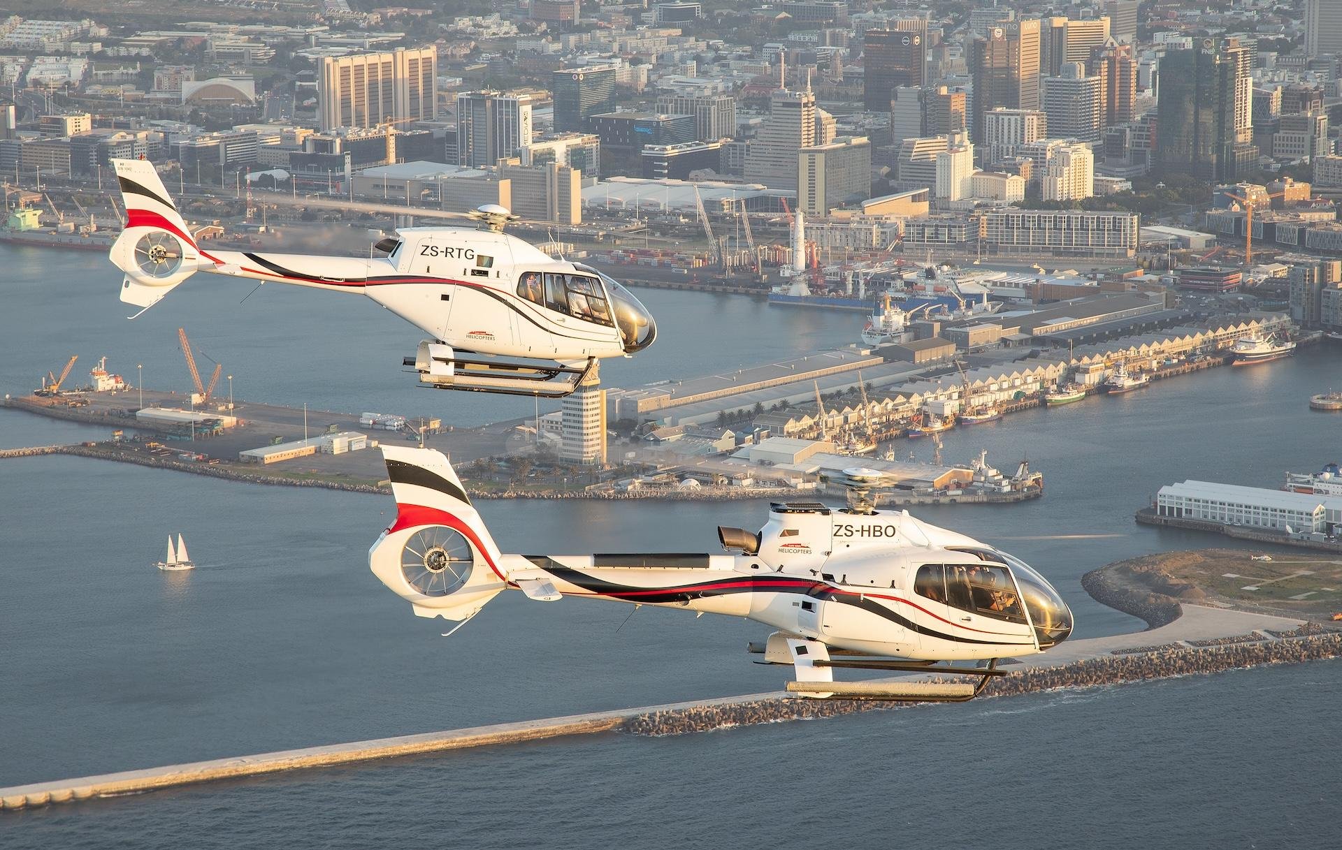 Cape Town Helicopter Flight & Harbour Boat Tour