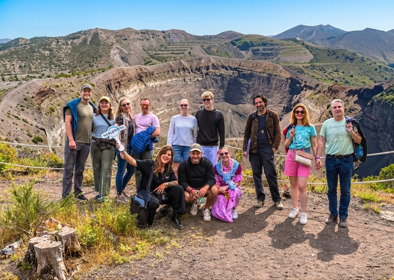 Pompeii & Vesuvius Small-Group Experience with Lunch from Naples