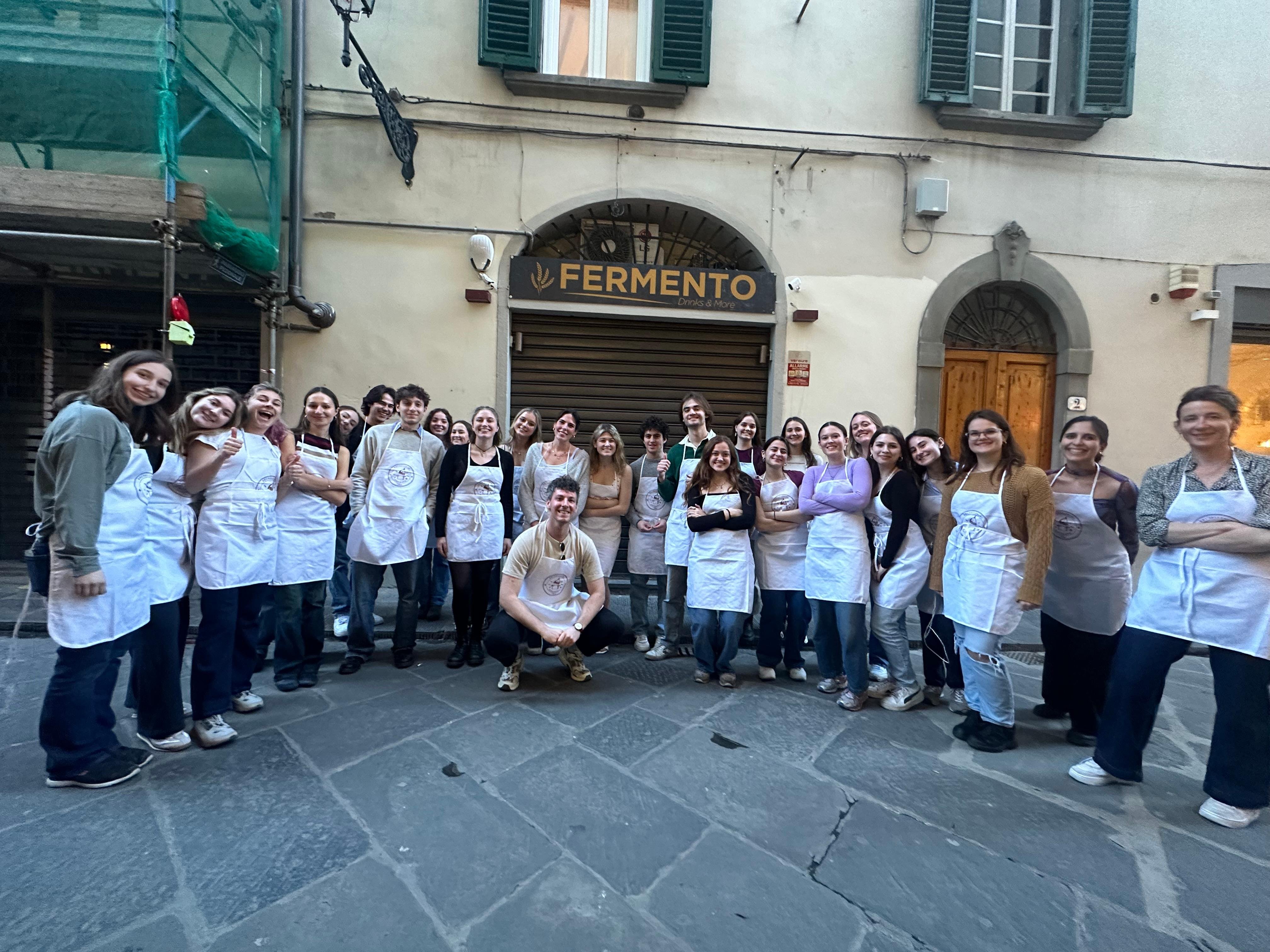 Pasta cooking class Florence — handmade pasta and Tuscan wine in medieval tower — image 8
