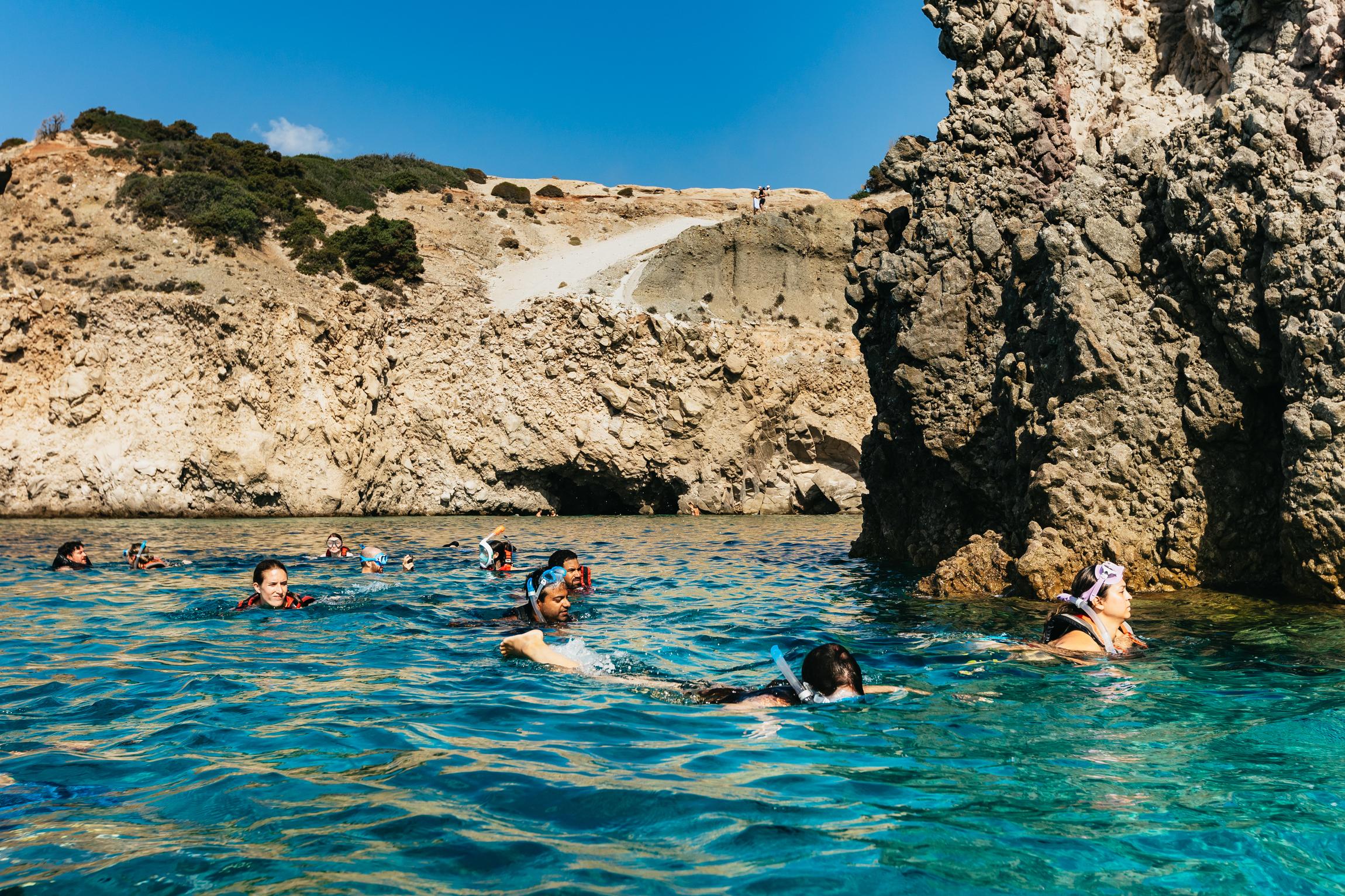 Milos kayak tour Tsigrado Gerakas sea caves south coast — image 7