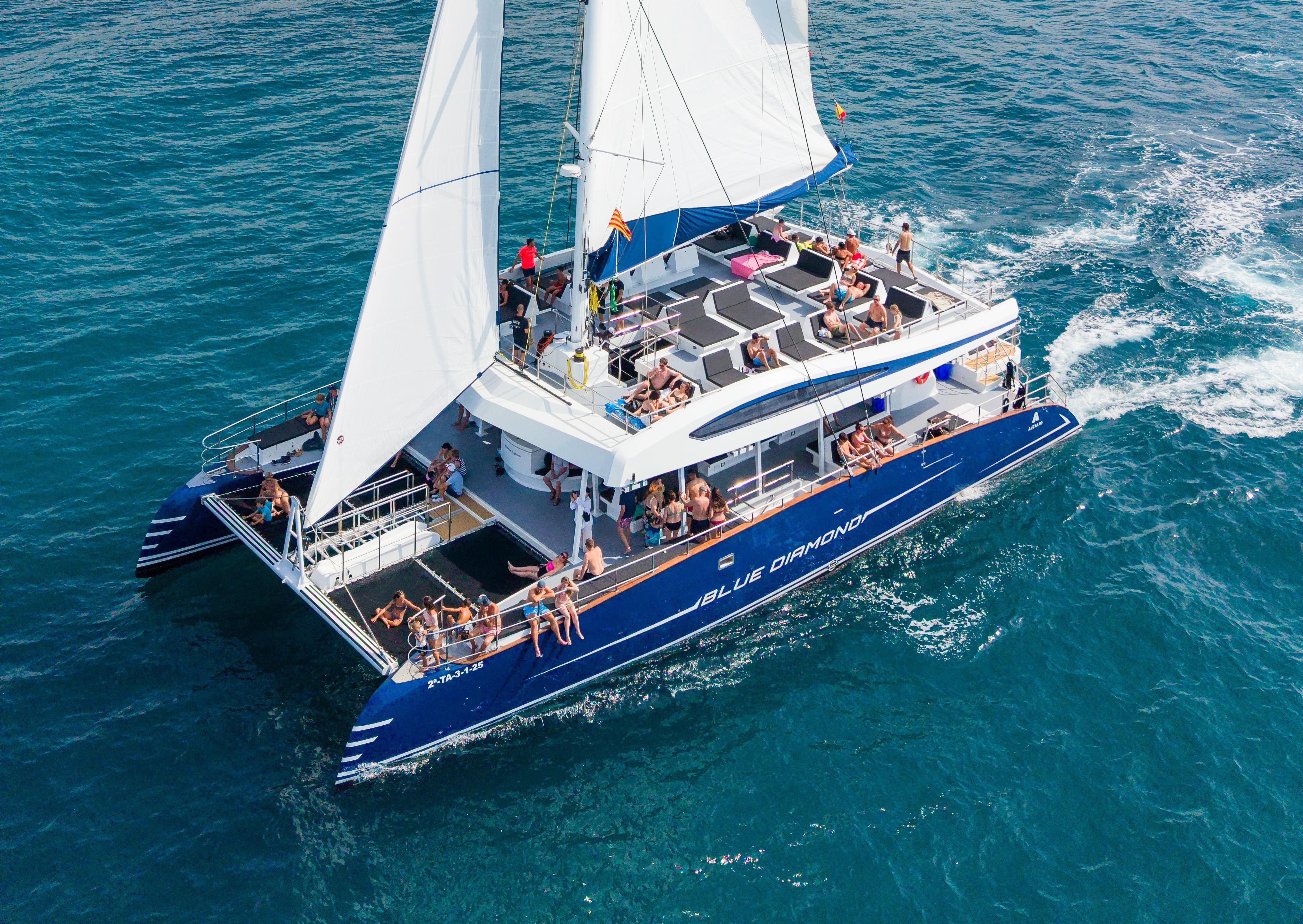 Cambrils Premium Catamaran Sailing Experience with Open Bar & Swim Stop