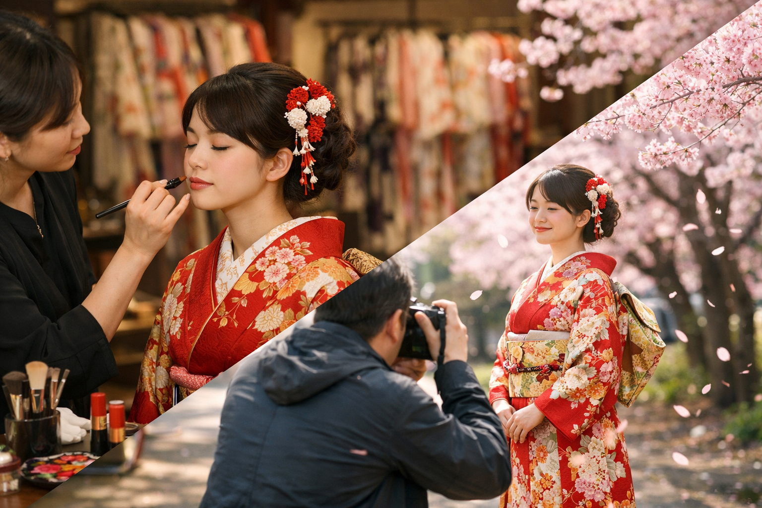 Aluguel de Kimono em Arashiyama com Penteado de Cortesia