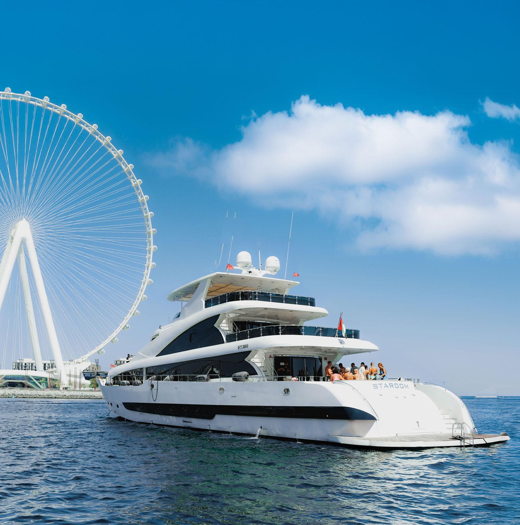 Dubai Luxury Superyacht Cruise with DJ, Swimming & Open Bar