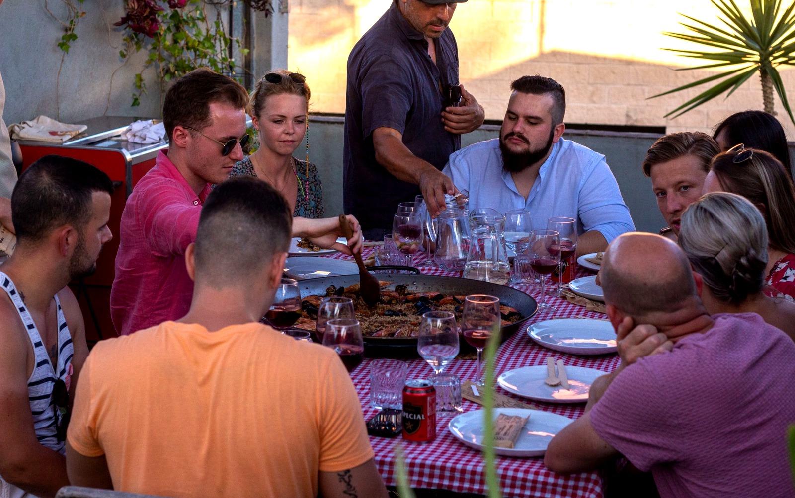Rooftop Paella Workshop with Sangria in Barcelona