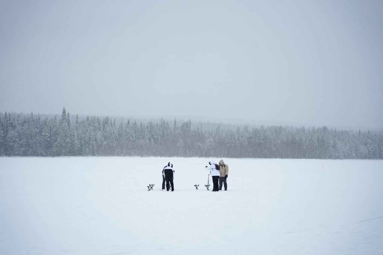 Rovaniemi Private Lake Ice Fishing & Arctic BBQ