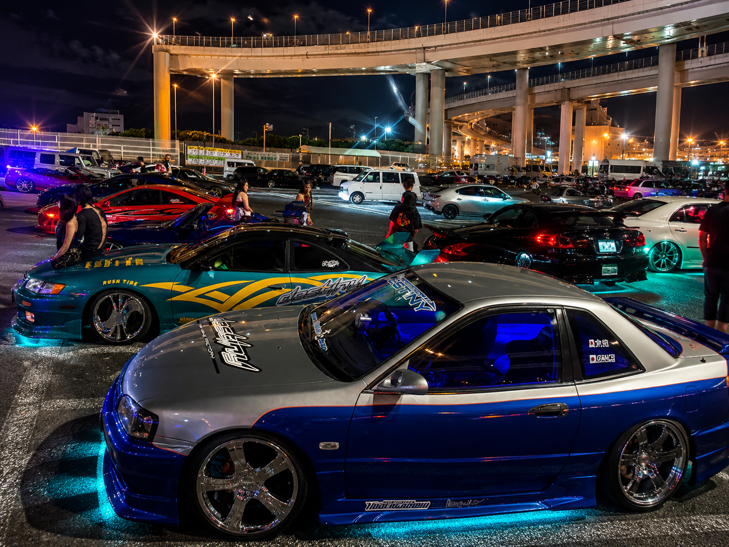Tokyo Night Run – EVO WRX SKYLINE Daikoku Experience - Tokyo car meet tour at Daikoku PA