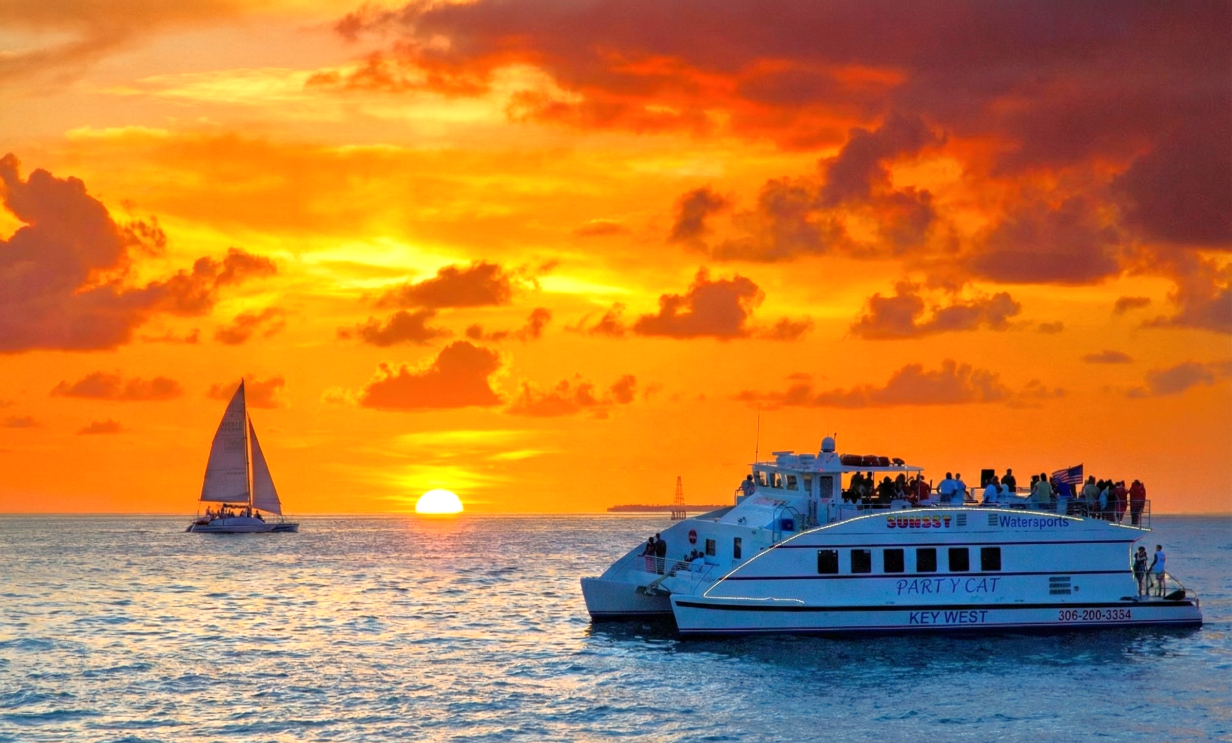Key West Sunset Dinner Cruise with Open Bar & Live Music