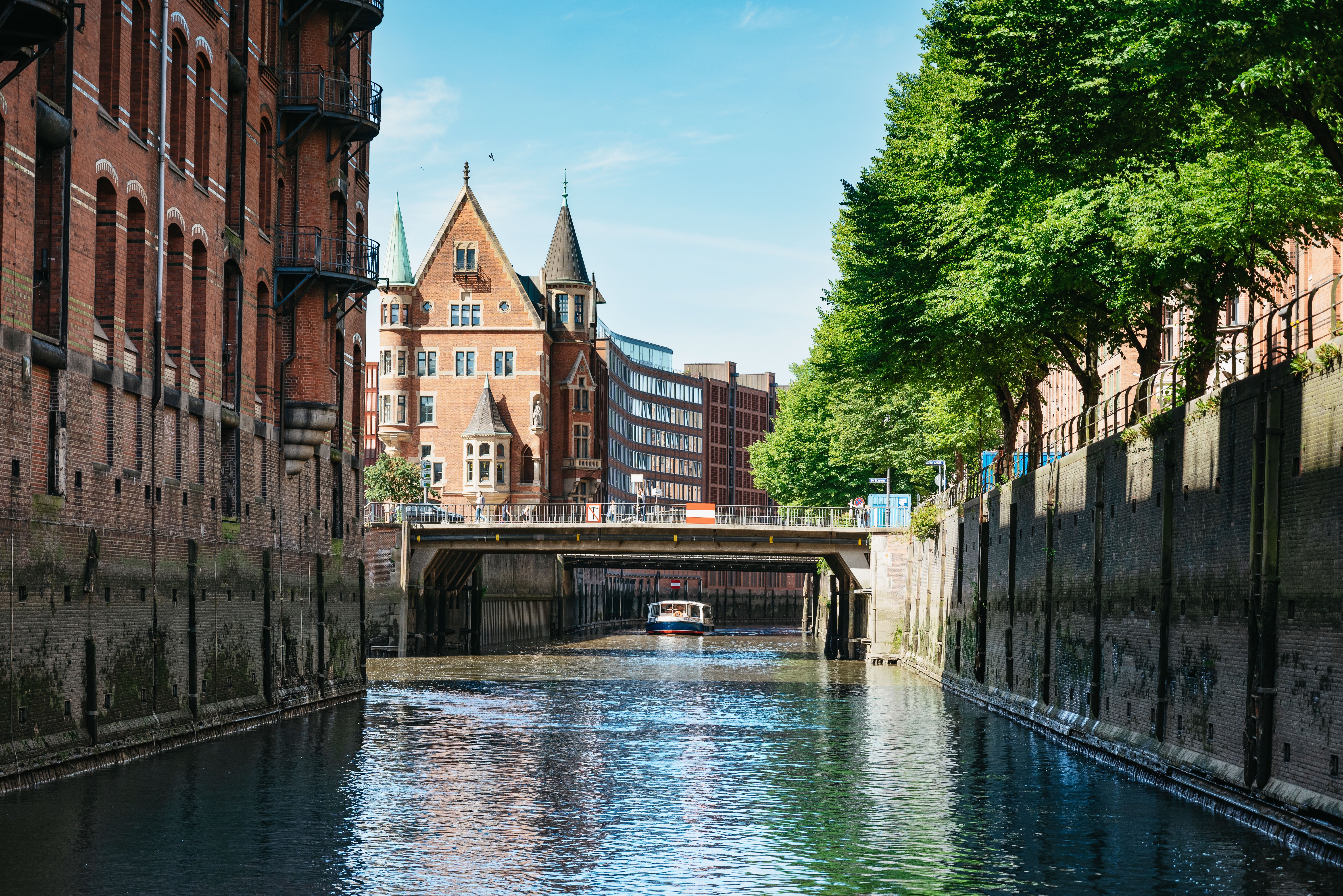 Hamburg harbour boat tour Speicherstadt canal cruise view from the water — image 8