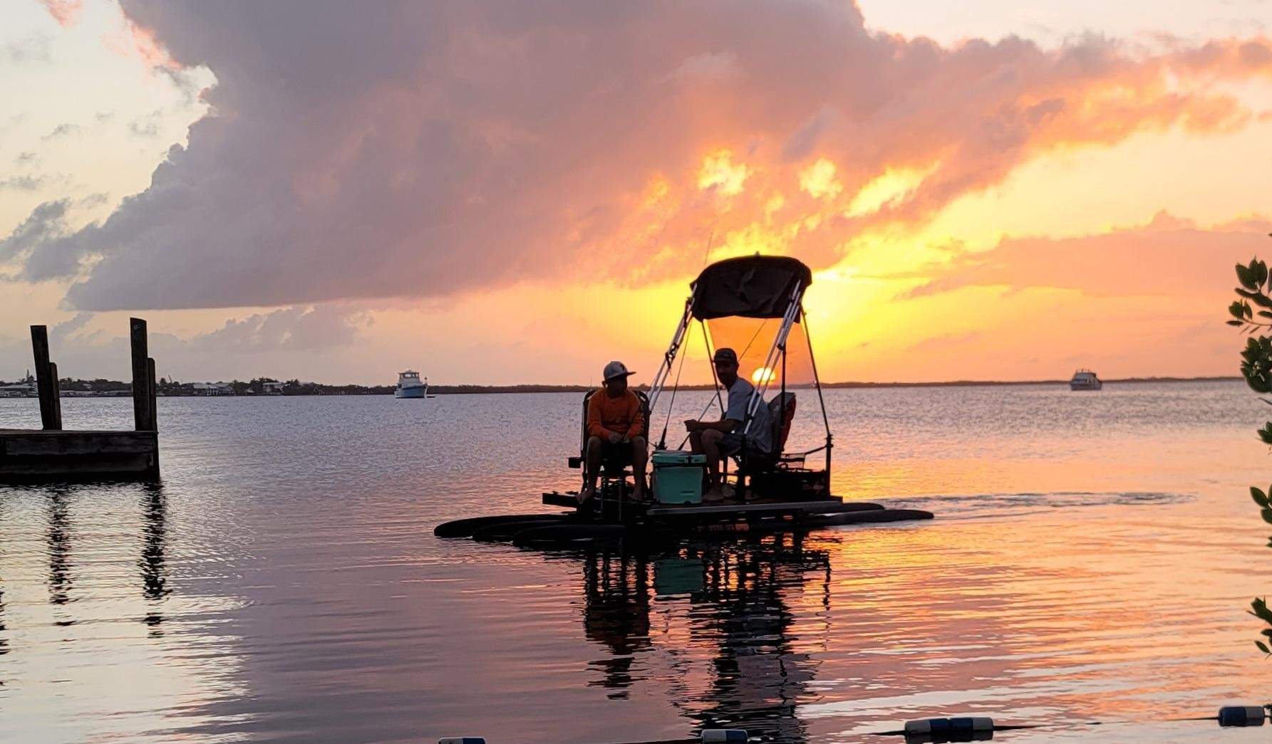 Key Largo Sunset Mini Pontoon Tour & Private Beach Pass