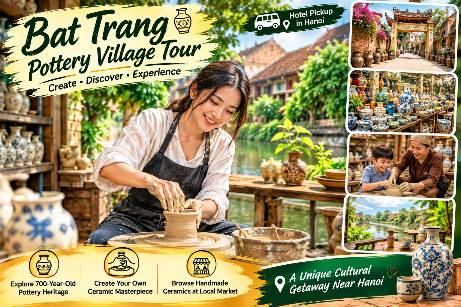 Bat Trang Pottery Village Workshop & Cultural Tour