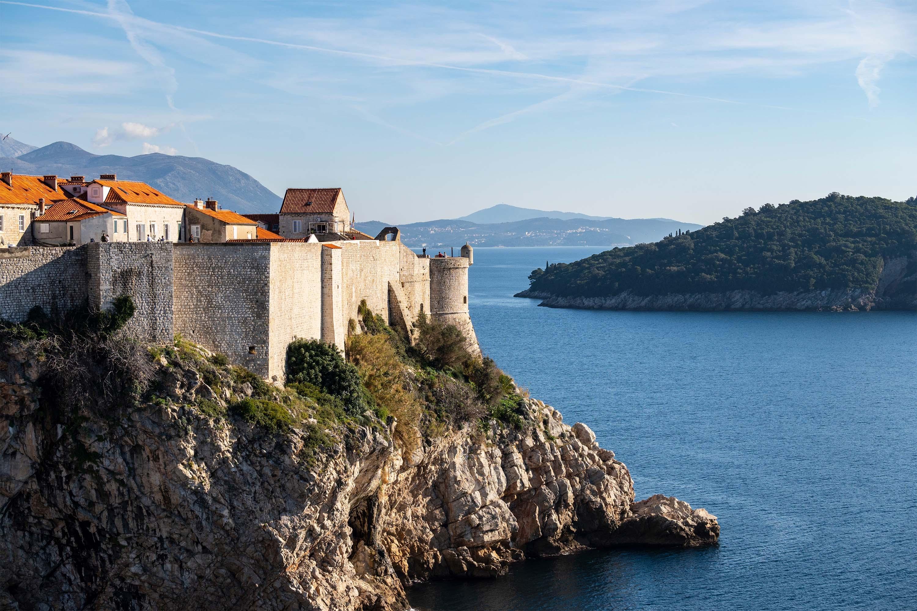 Dubrovnik City Walls Old Town terracotta rooftops Adriatic view — image 7