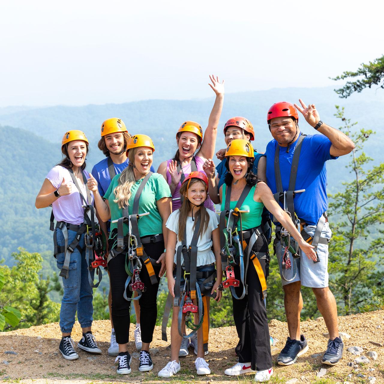 Pigeon Forge zipline in the Great Smoky Mountains — canopy tour ridge-line zip line photo 2