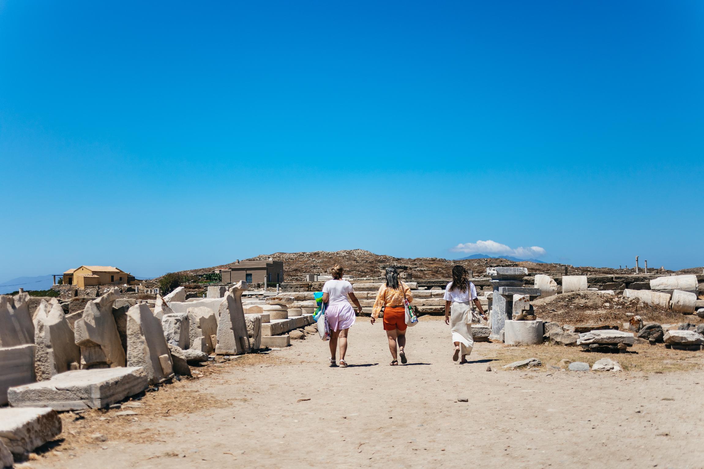 Mykonos Island Hopping: Delos Ruins & Rhenia Beach BBQ