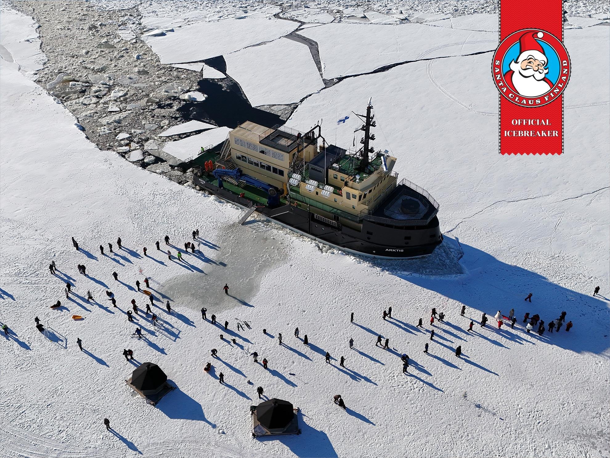 Icebreaker Arktis Cruise with Ice Floating from Rovaniemi