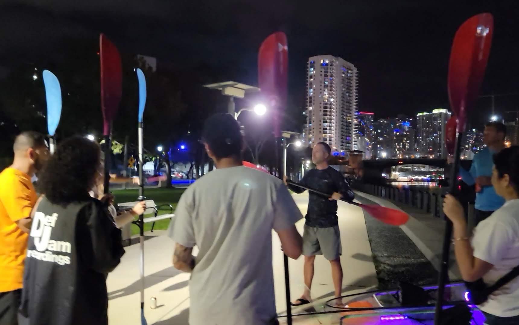 Miami Night Kayak Adventure with LED Lighting