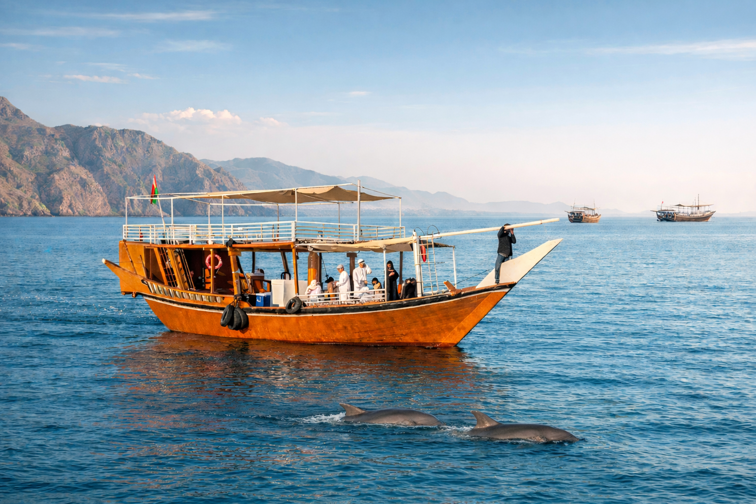Khasab Fjords Private Dhow Cruise – Dolphins, Snorkeling & Kayaking