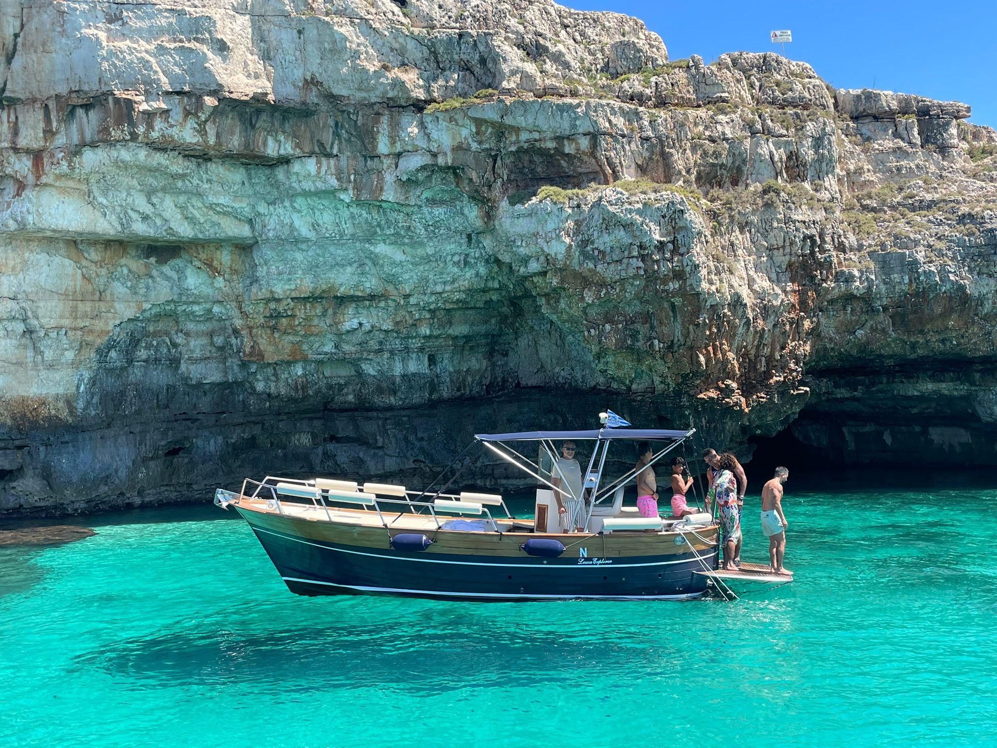 Leuca Coastal Boat Adventure with Caves & Snorkeling