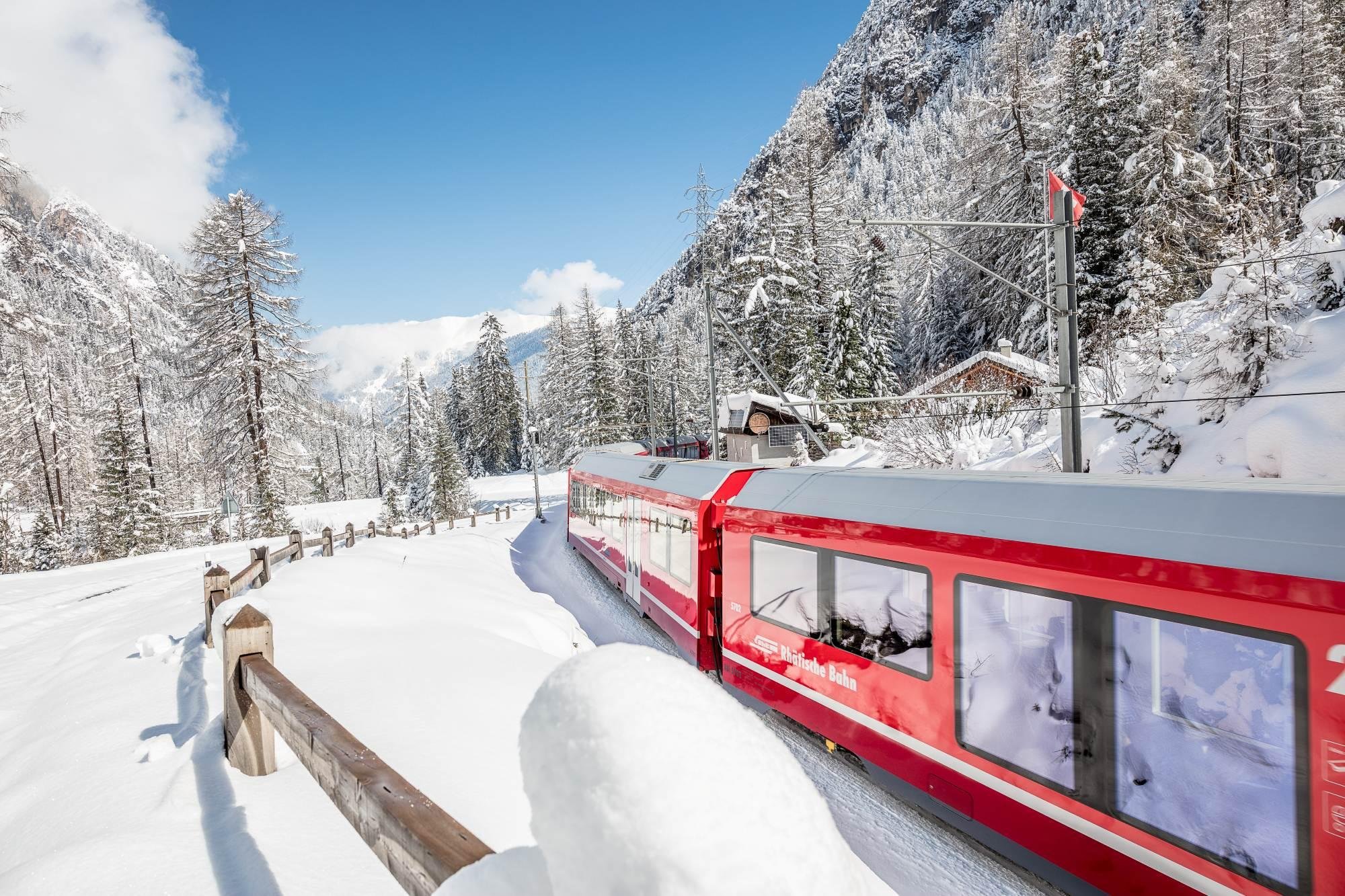 St. Moritz & Bernina Express Scenic Day Tour from Milan