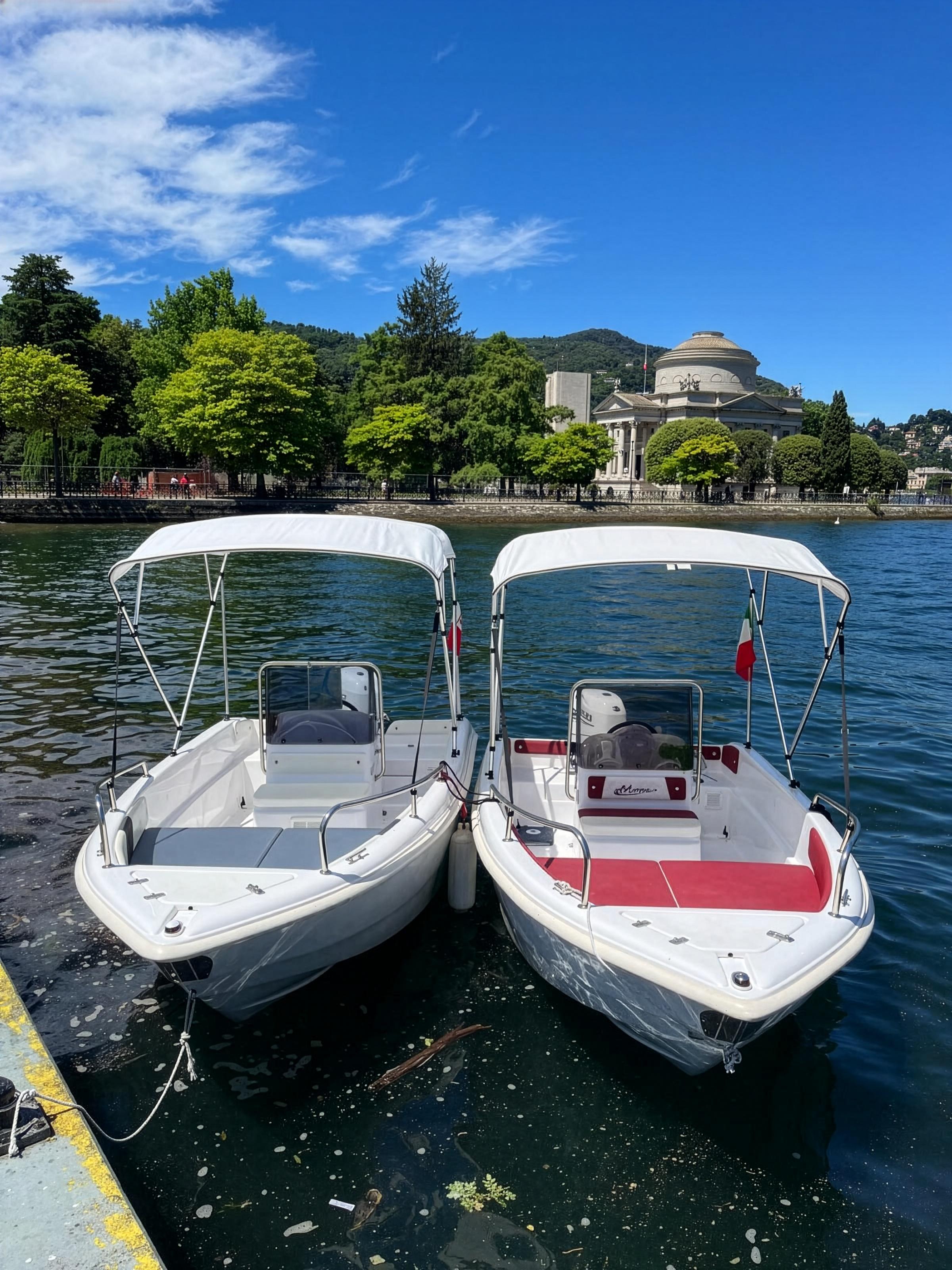 Lake Como No License Needed: 40 HP Self-Drive Boat Rental