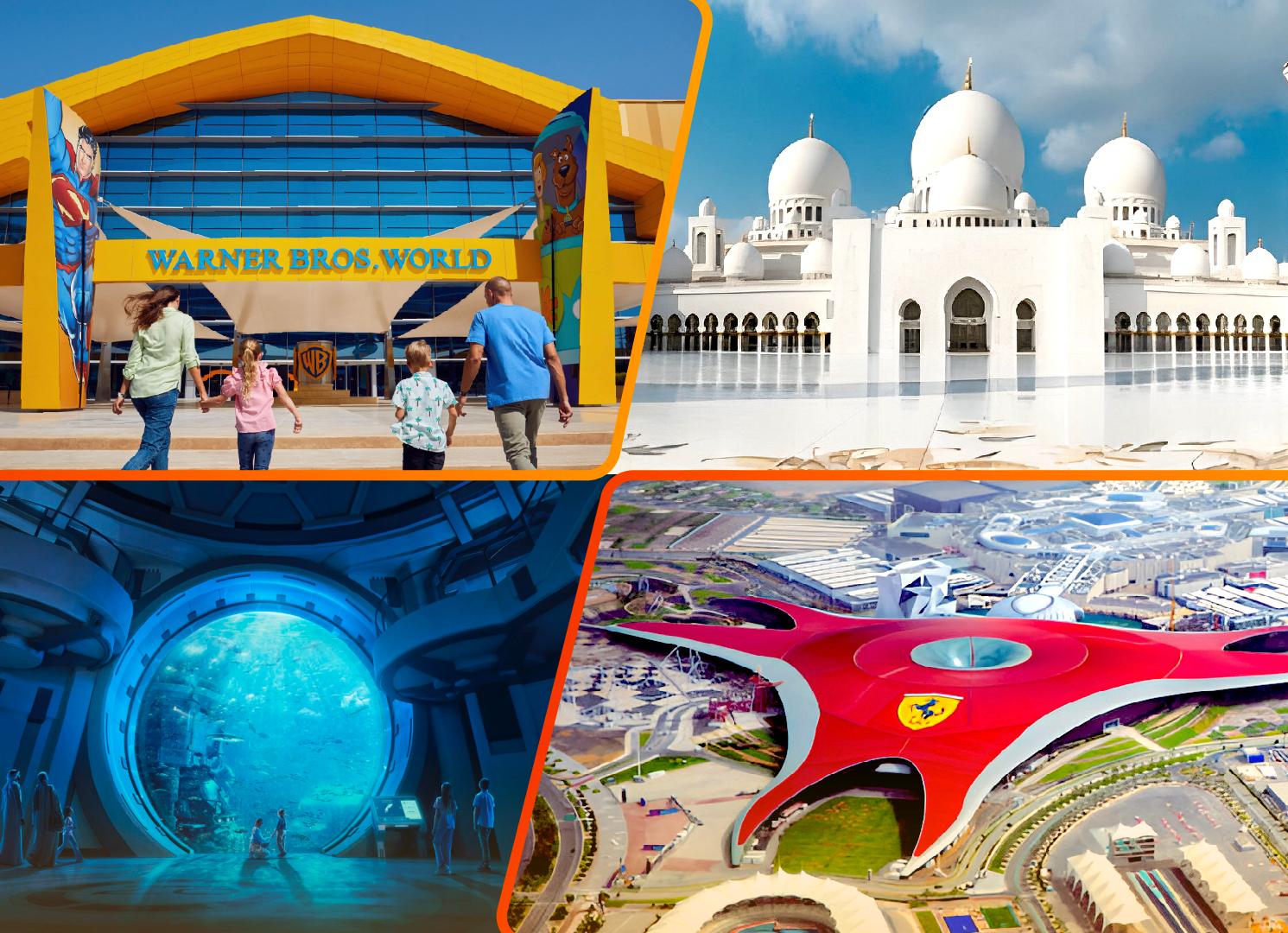 Dubai to Abu Dhabi: Sheikh Zayed Mosque & Ferrari World Day Tour