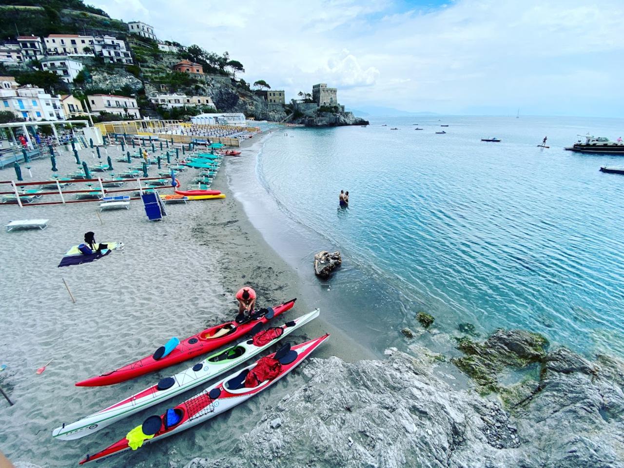 Kayak Adventure from Vietri to Cetara with Gourmet Aperitif