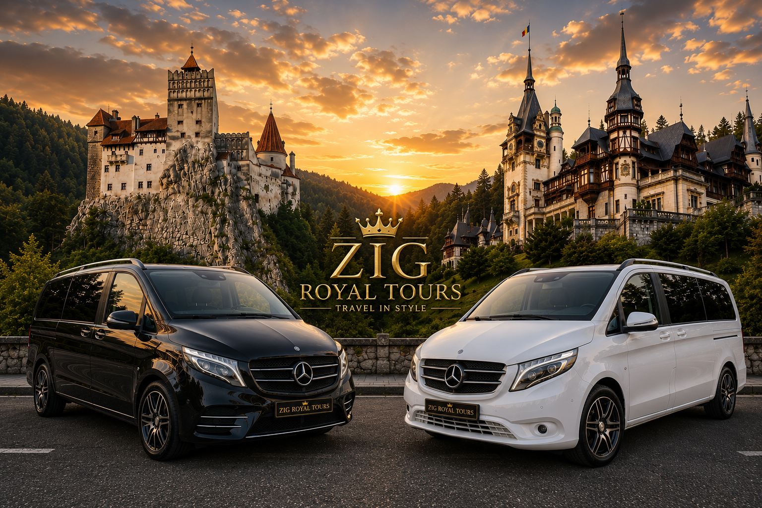 Dracula's Bran Castle, Peleș Castle & Brașov Day Trip by Minivan