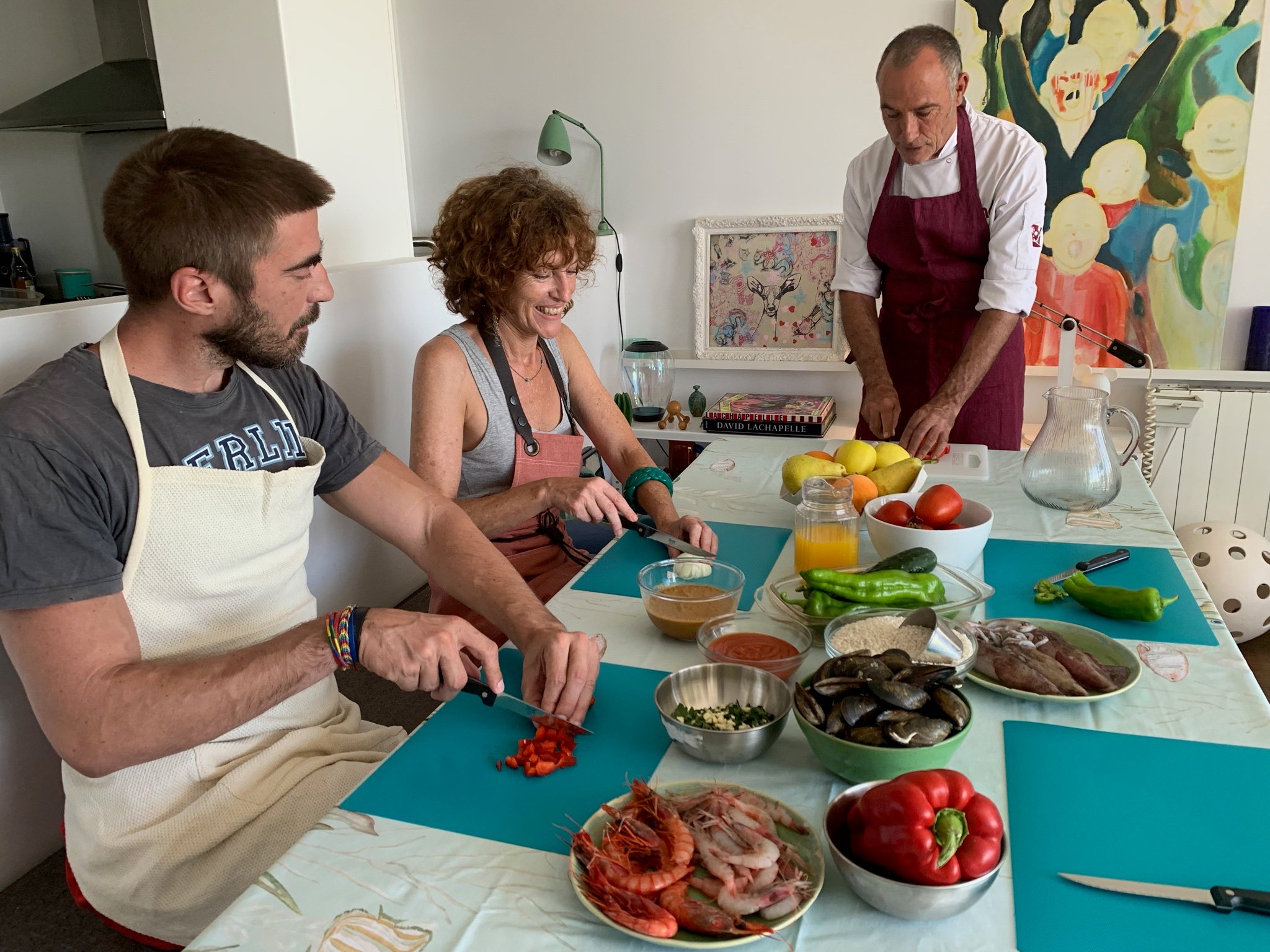 Seafood Paella Cooking Class with Sangria in Barceloneta