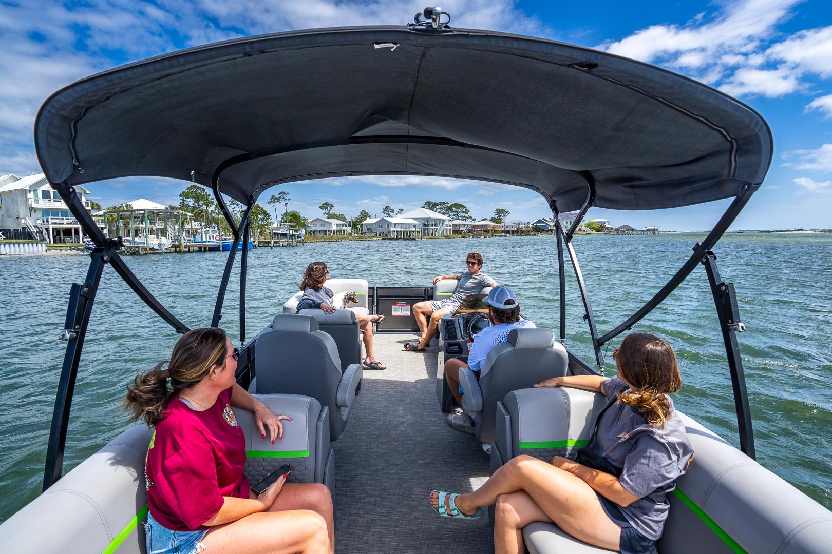 Premium Tritoon Rental with Complimentary Lily Pad in Orange Beach