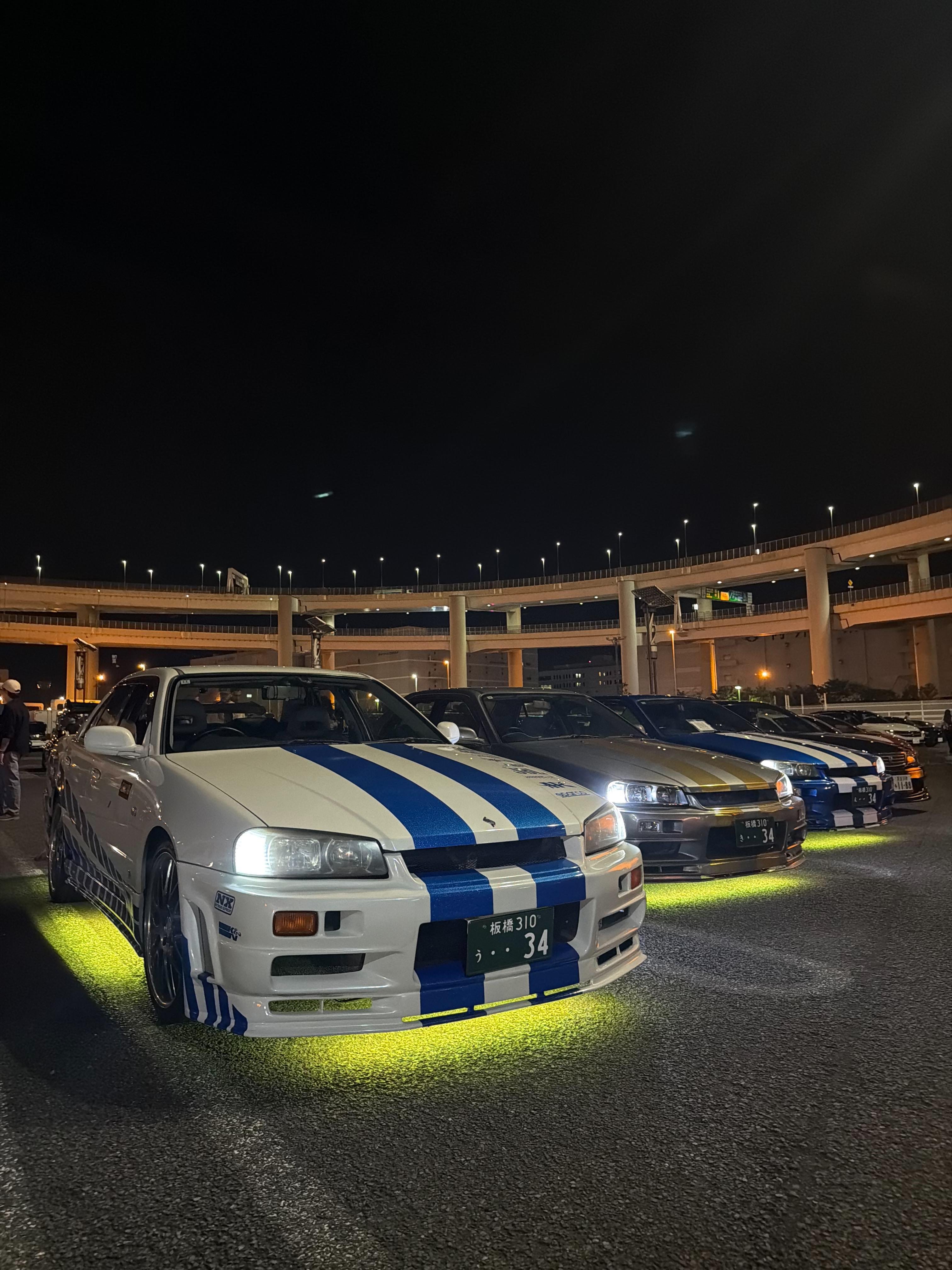 Tokyo Private R34 Skyline JDM Drive & Daikoku Car Meet
